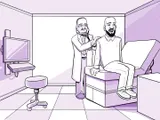 El padre de Nia se hace un chequeo médico.