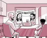La famille de Nia fête ses 14 ans.