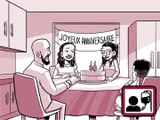 La famille de Nia fête ses 14 ans.