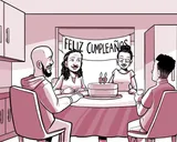 La familia de Nia celebra el cumpleaños número 19 de Nia.