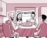 La famille de Nia fête ses 19 ans.