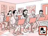 Nia toca el saxofón en una banda de jazz.