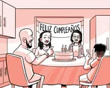 La familia de Nia celebra el cumpleaños número 15 de Nia.