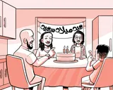 تحتفل عائلة نيا بعيد ميلادها الخامس عشر.