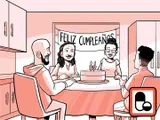 La familia de Nia celebra el cumpleaños número 19 de Nia.
